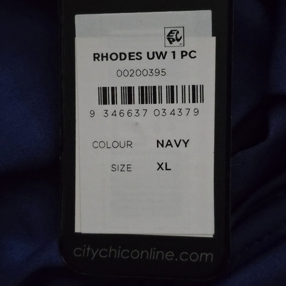 City Chic Rhodes Navy One-Piece Swimsuit | XL | NWT - Picture 9 of 10